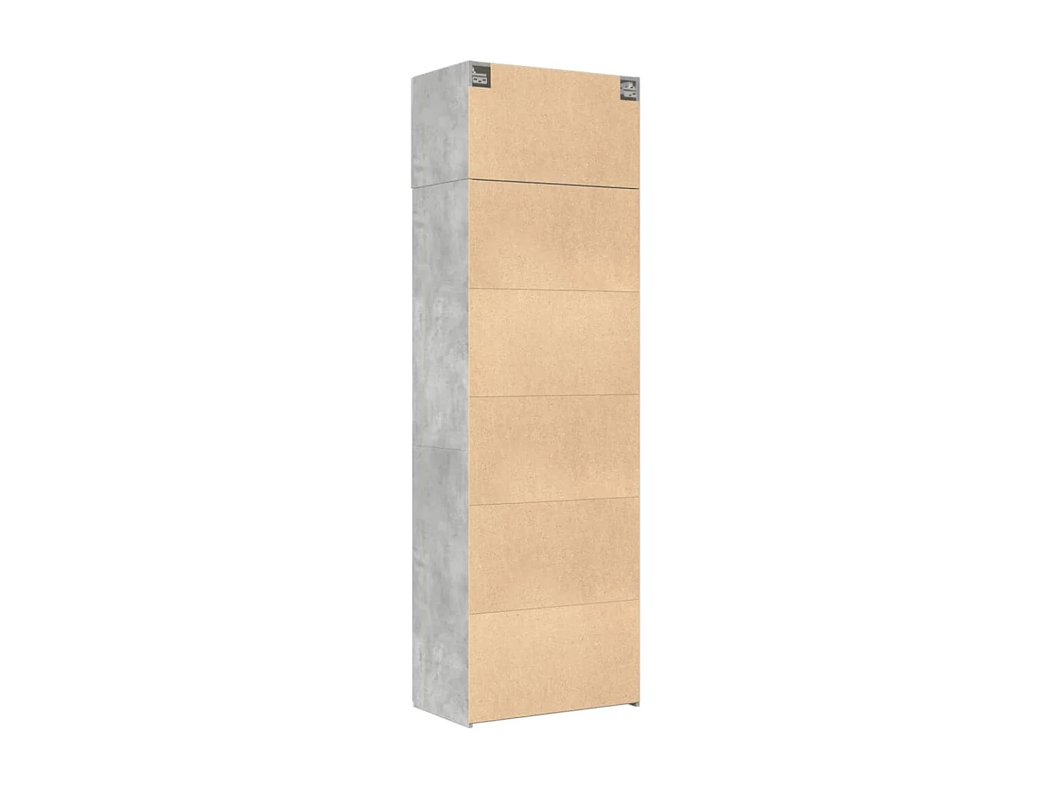 Armoire de rangement gris béton 70x42,5x225cm bois d'ingénierie