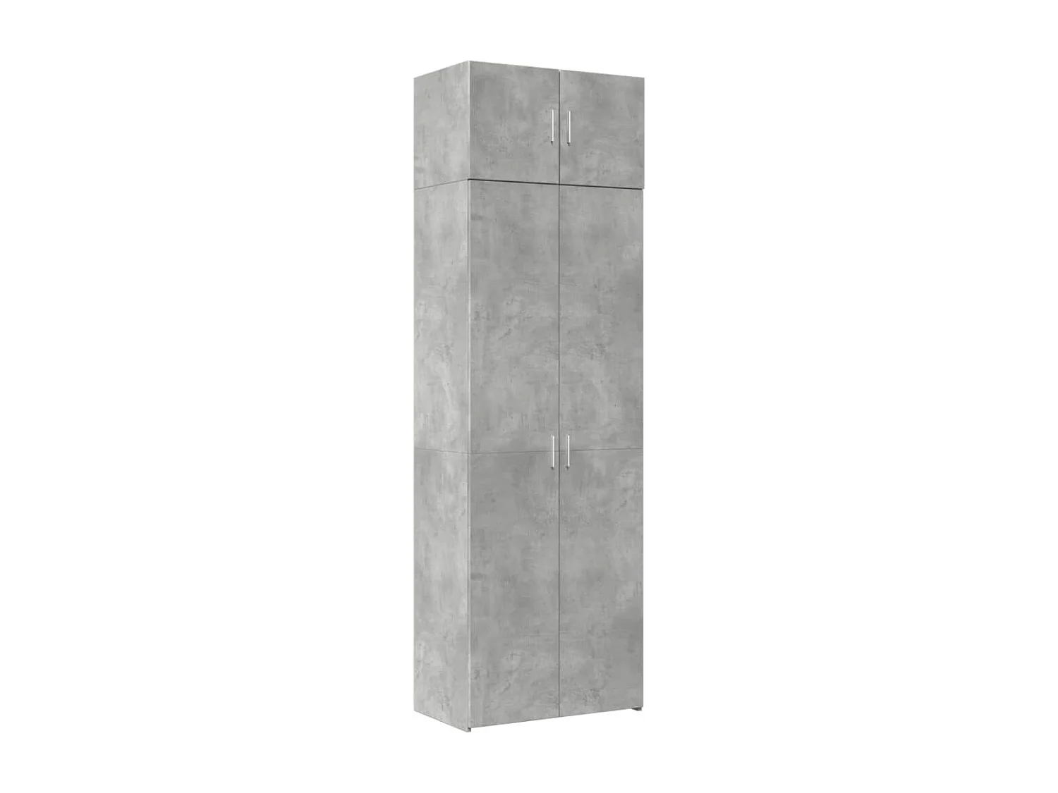 Armoire de rangement gris béton 70x42,5x225cm bois d'ingénierie