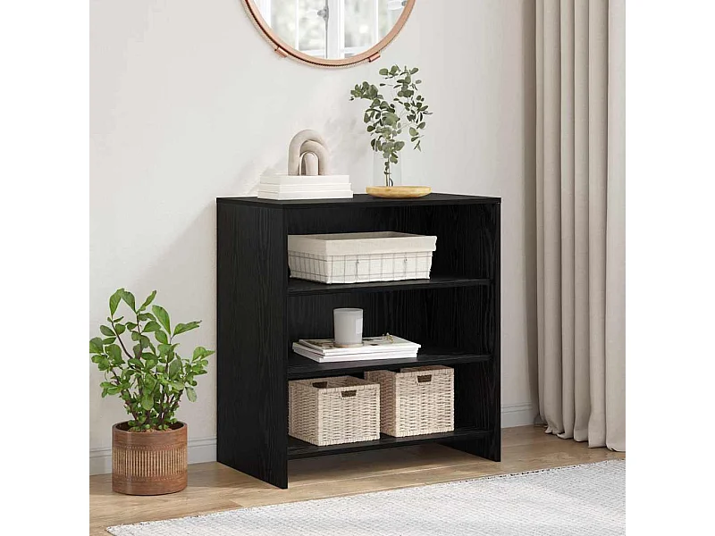 Buffet en chêne noir 70x41x75 cm en bois d'ingénierie