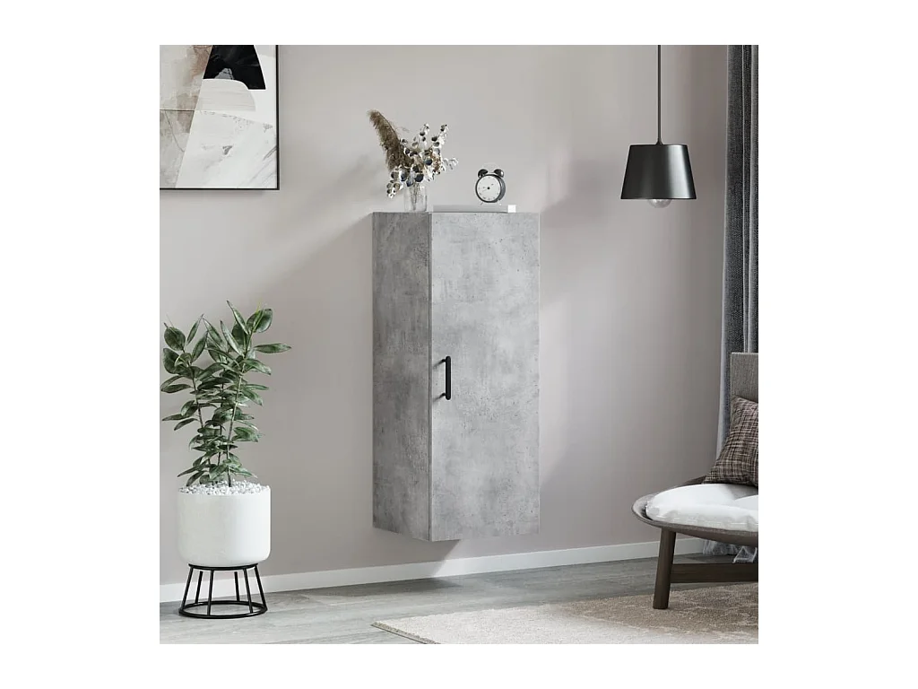 Armoire murale gris béton 34,5x34x90 cm