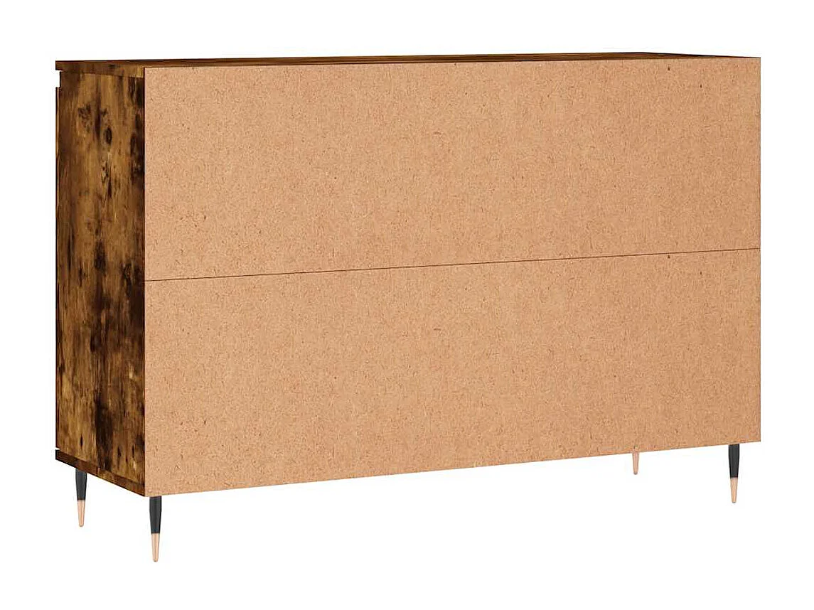 Buffet chêne fumé 104x35x70 cm bois d'ingénierie