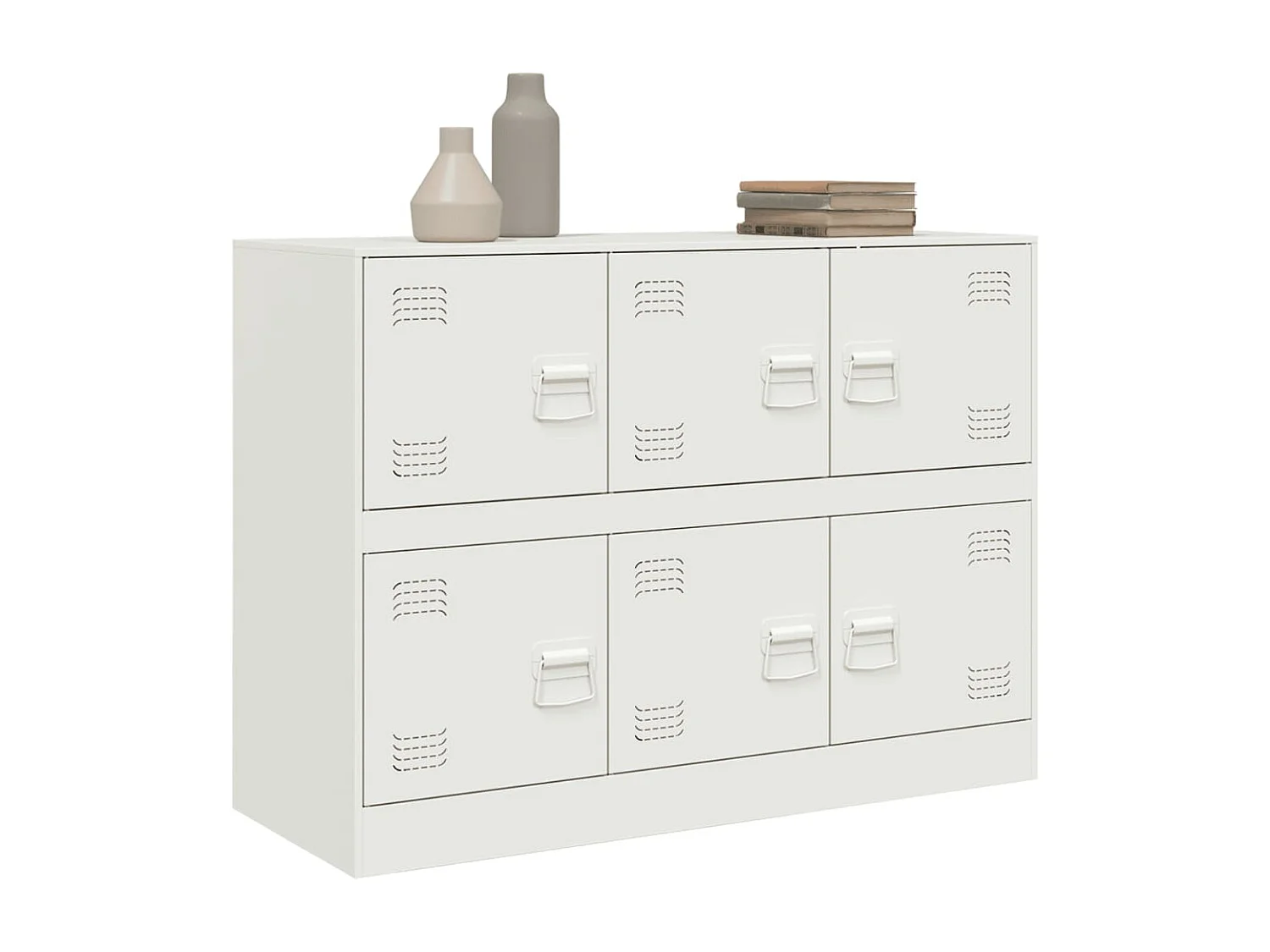 Buffet blanc 99x39x73 cm acier