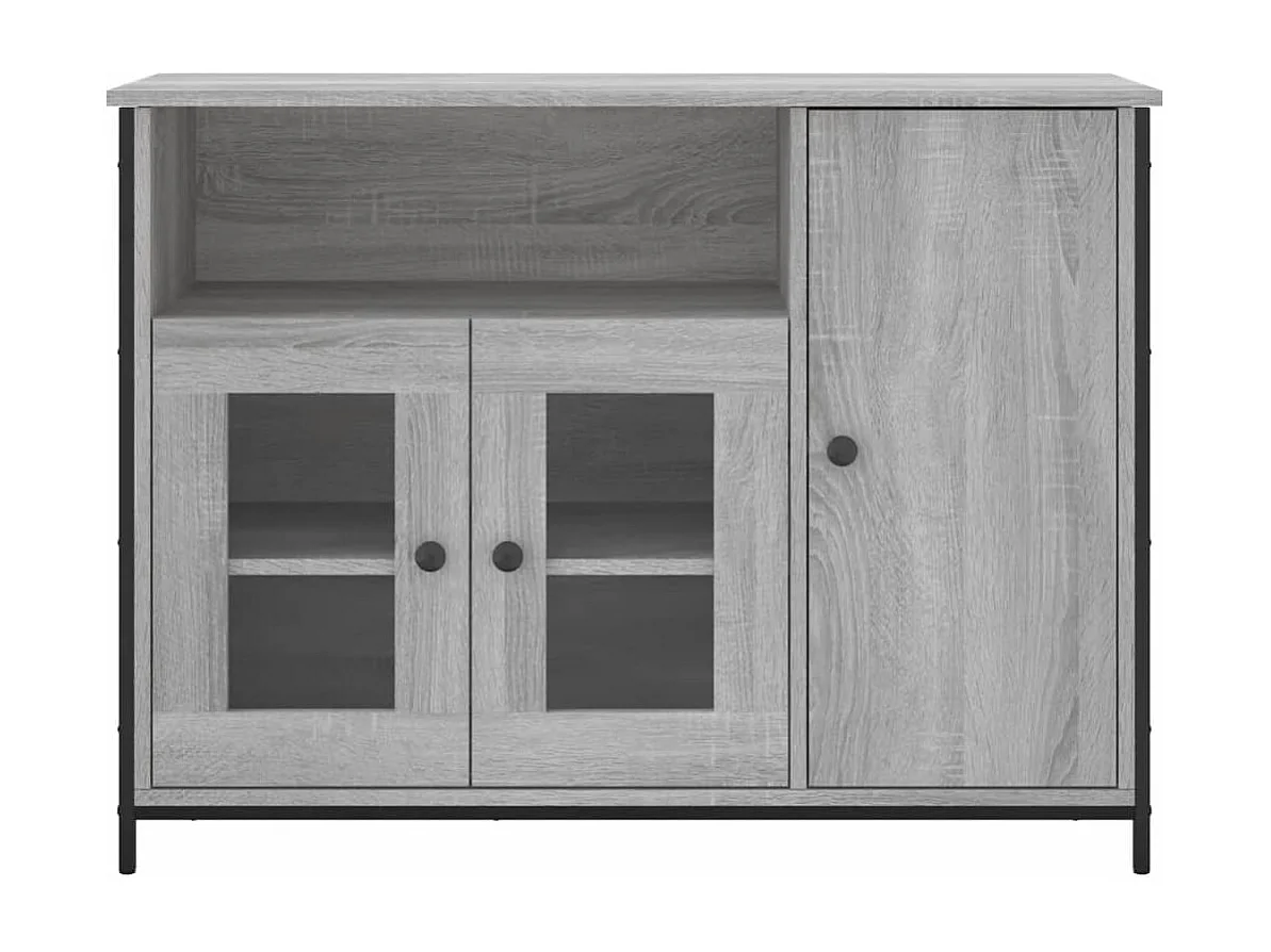 Buffet sonoma gris 100x35x75 cm bois d'ingénierie