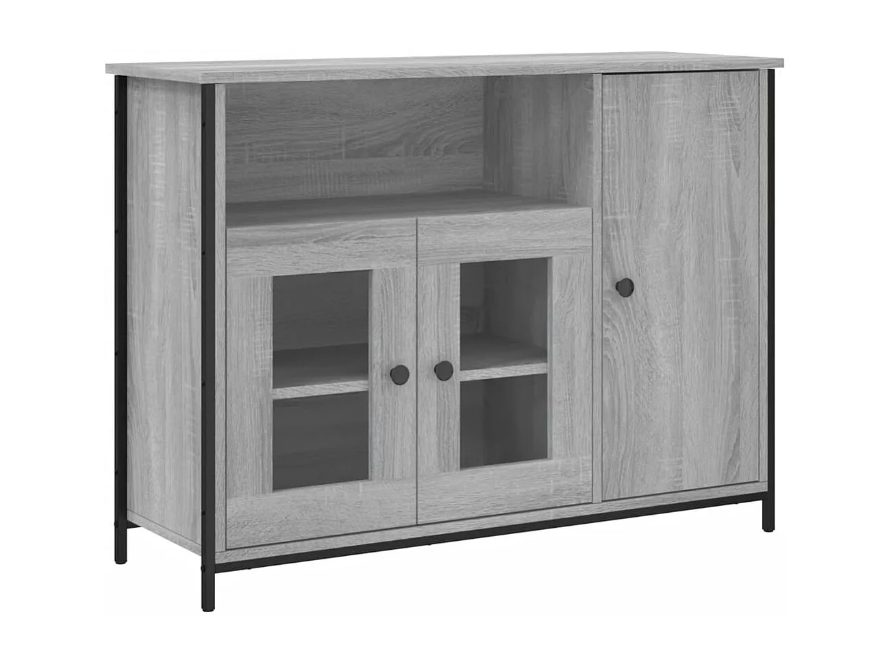 Buffet sonoma gris 100x35x75 cm bois d'ingénierie