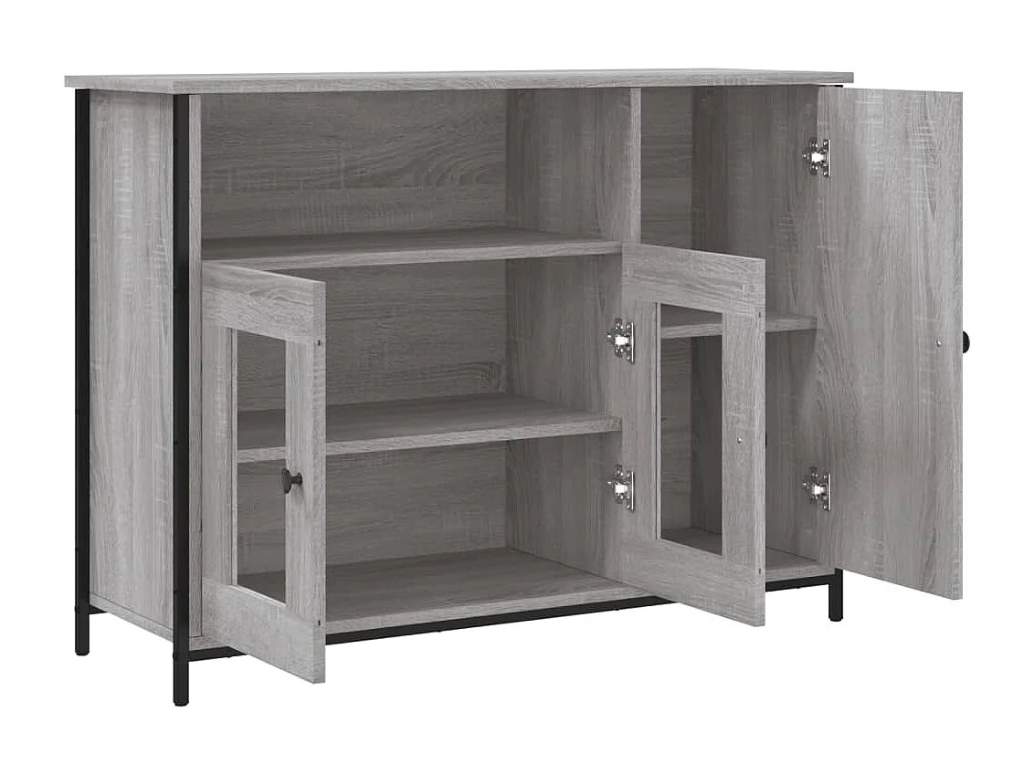 Buffet sonoma gris 100x35x75 cm bois d'ingénierie