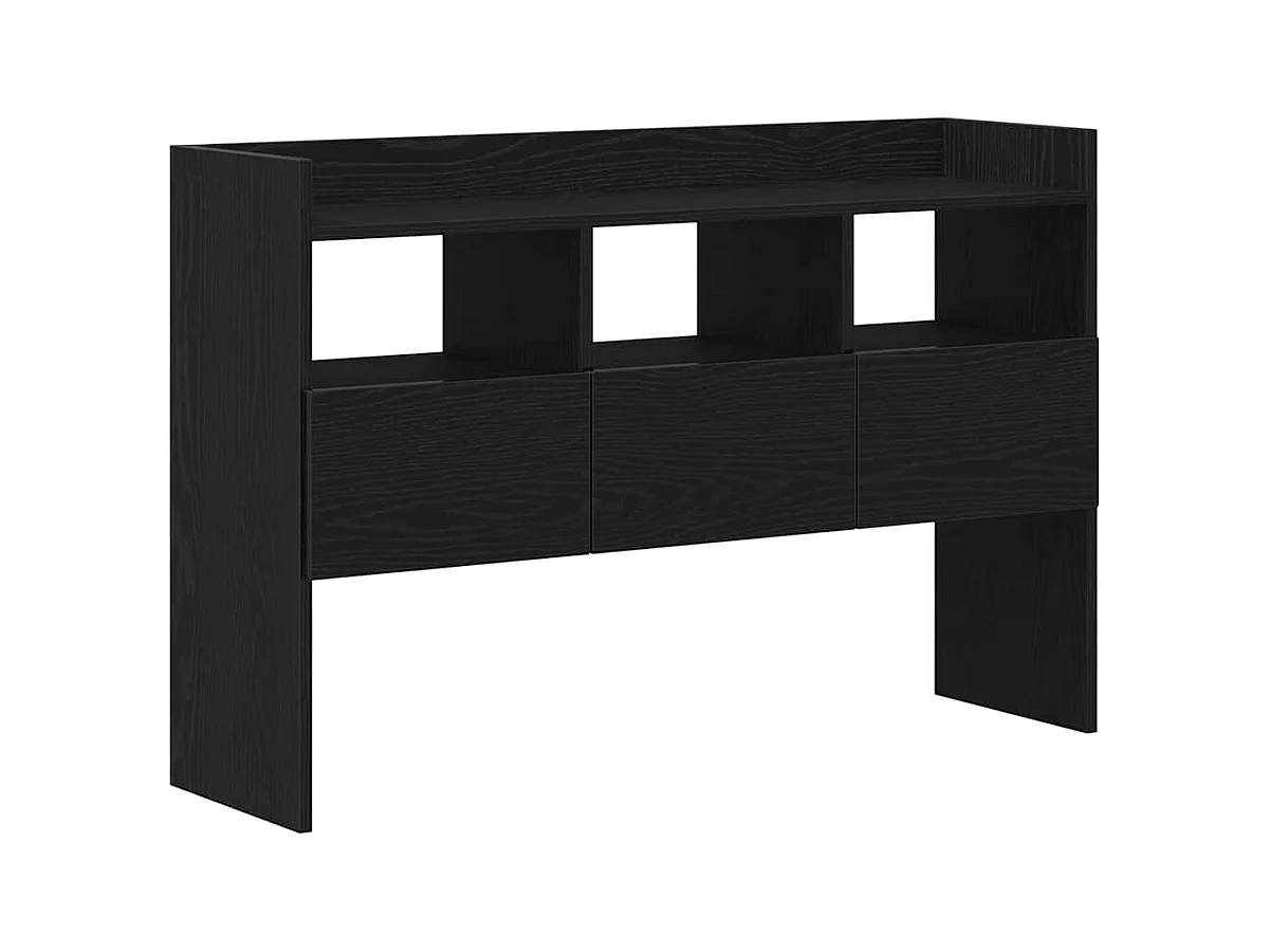 Buffet noir en chêne 105x30x70 cm en bois d'ingénierie