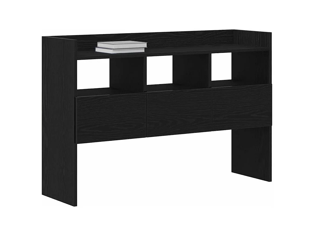 Buffet noir en chêne 105x30x70 cm en bois d'ingénierie