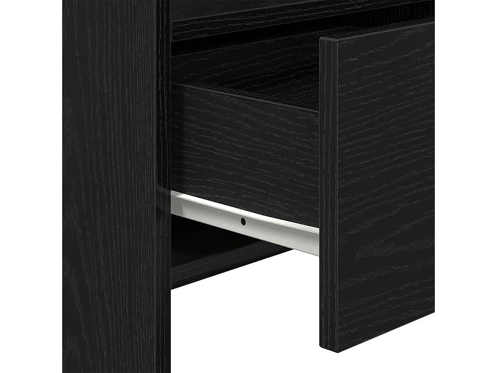 Buffet noir en chêne 105x30x70 cm en bois d'ingénierie