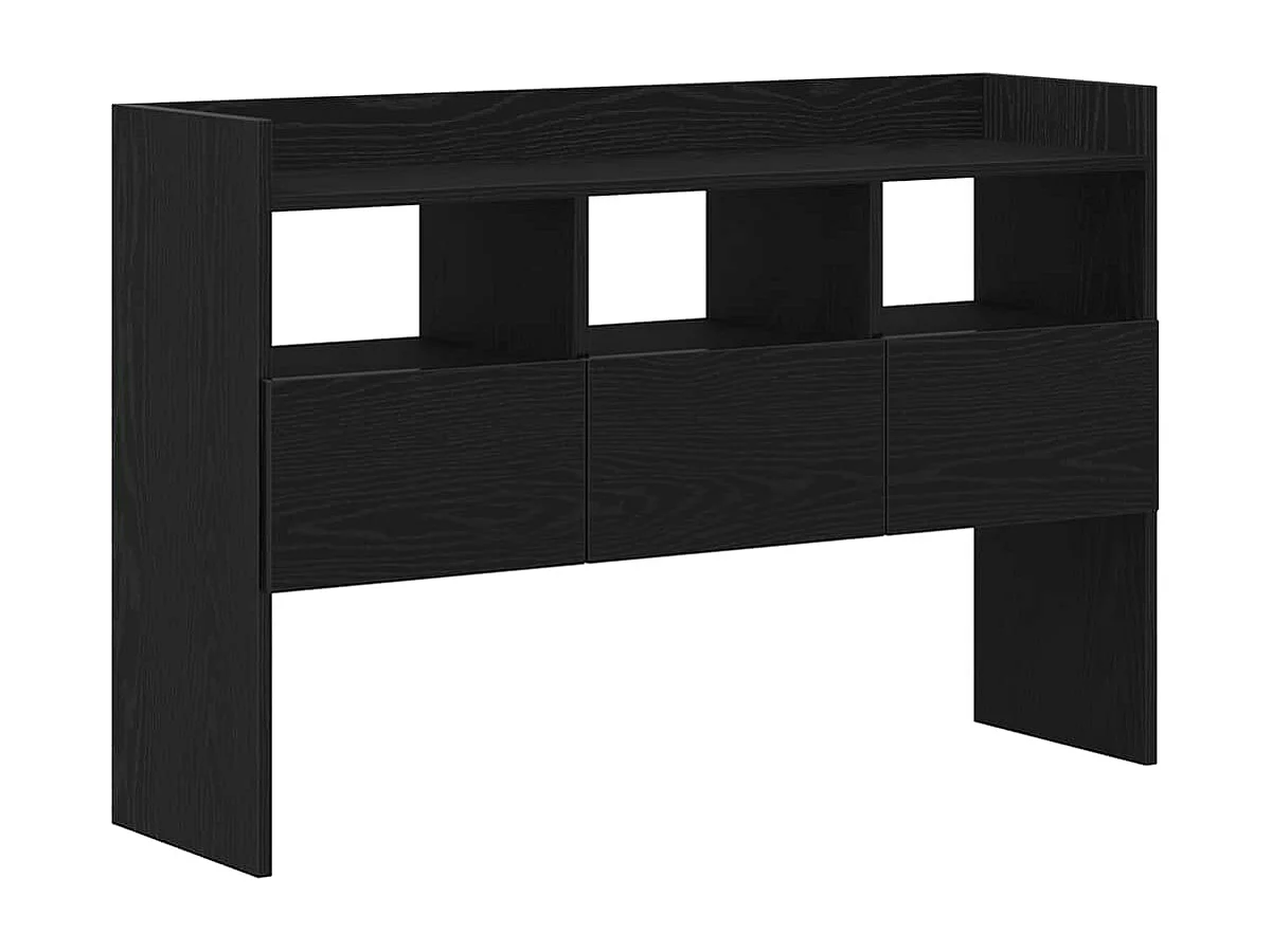 Buffet noir en chêne 105x30x70 cm en bois d'ingénierie