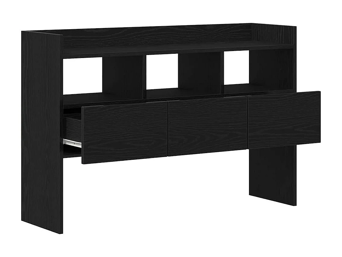 Buffet noir en chêne 105x30x70 cm en bois d'ingénierie