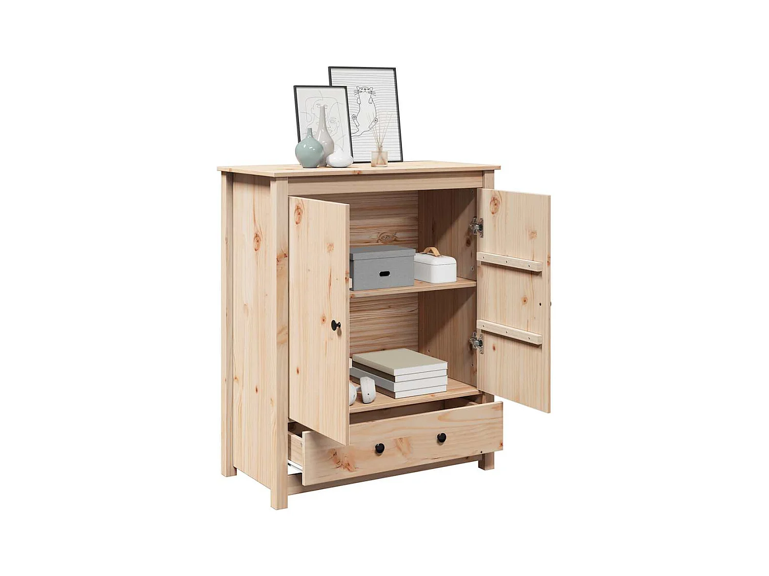 Credenza 83x41,5x100 cm Legno massello di pino