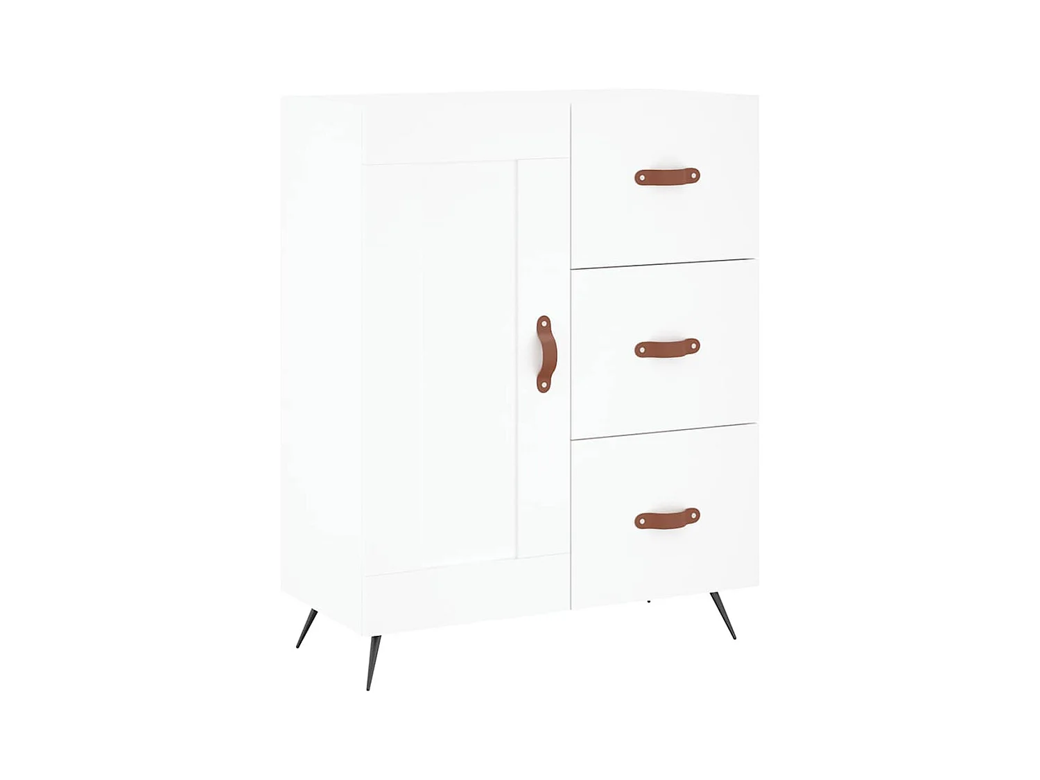 Credenza bianca 69,5x34x90 cm in legno ingegnerizzato