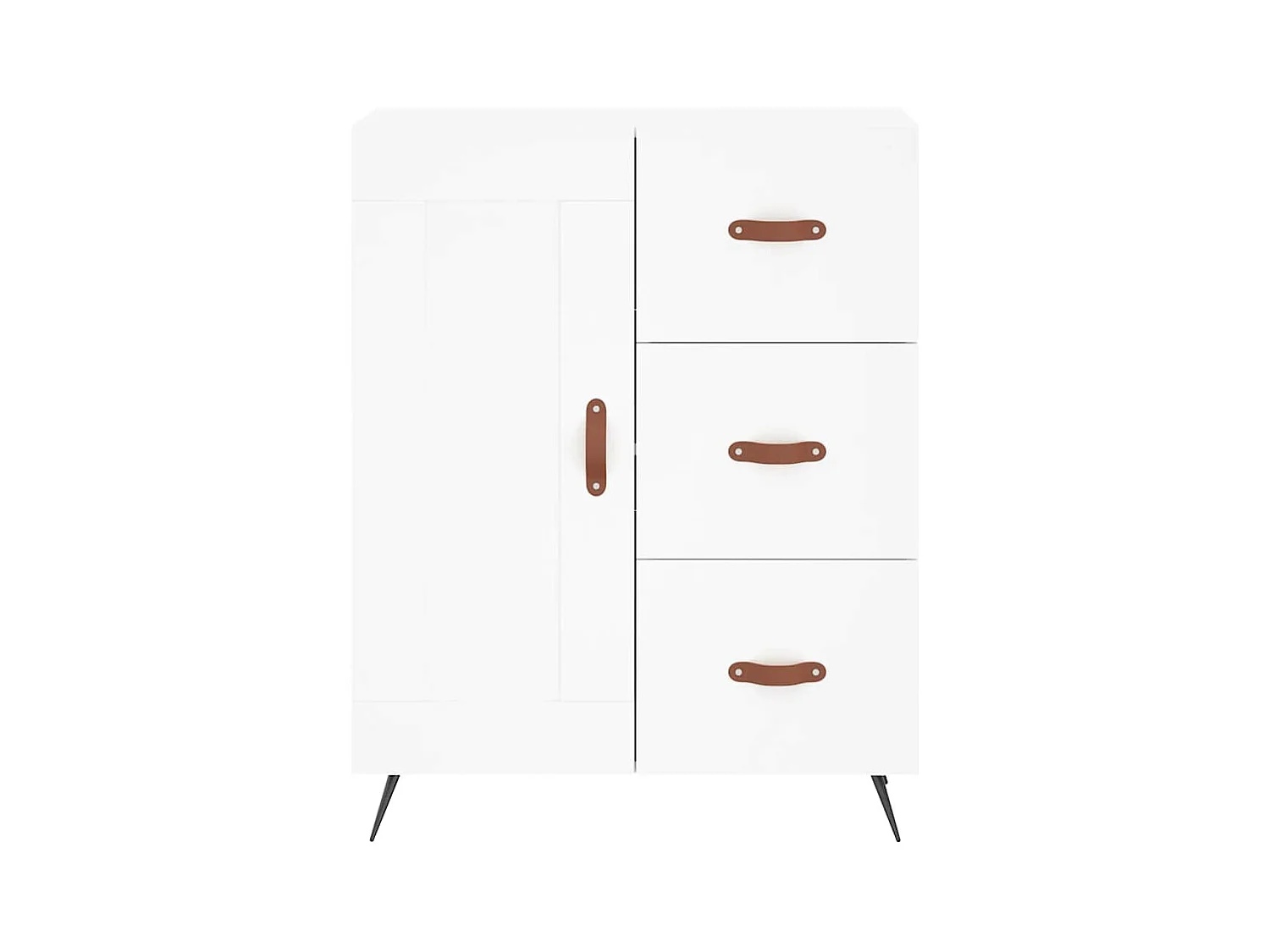 Credenza bianca 69,5x34x90 cm in legno ingegnerizzato