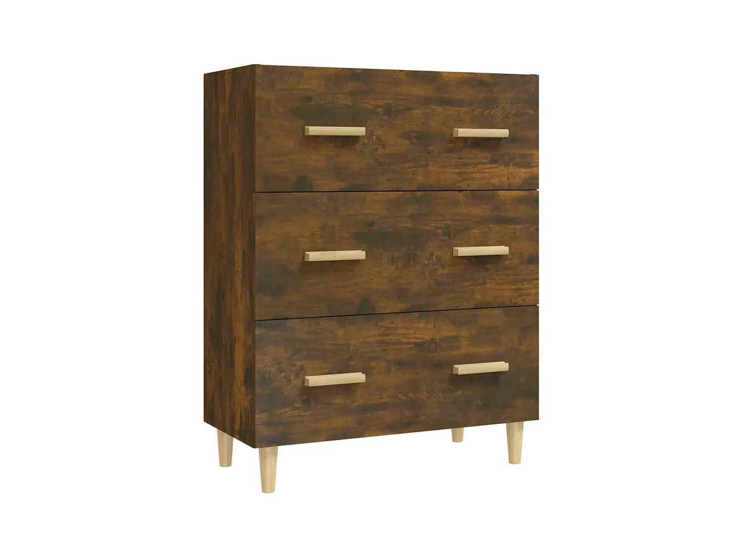 Credenza in rovere affumicato 70x34x90 cm in legno ingegnerizzato