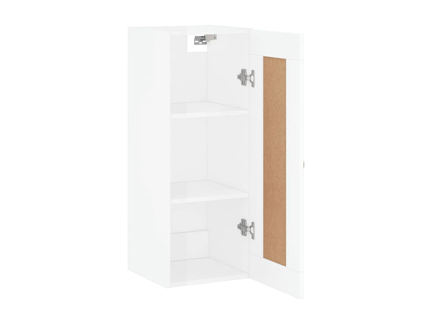 Armoire murale blanc brillant 34,5x34x90 cm bois d'ingénierie