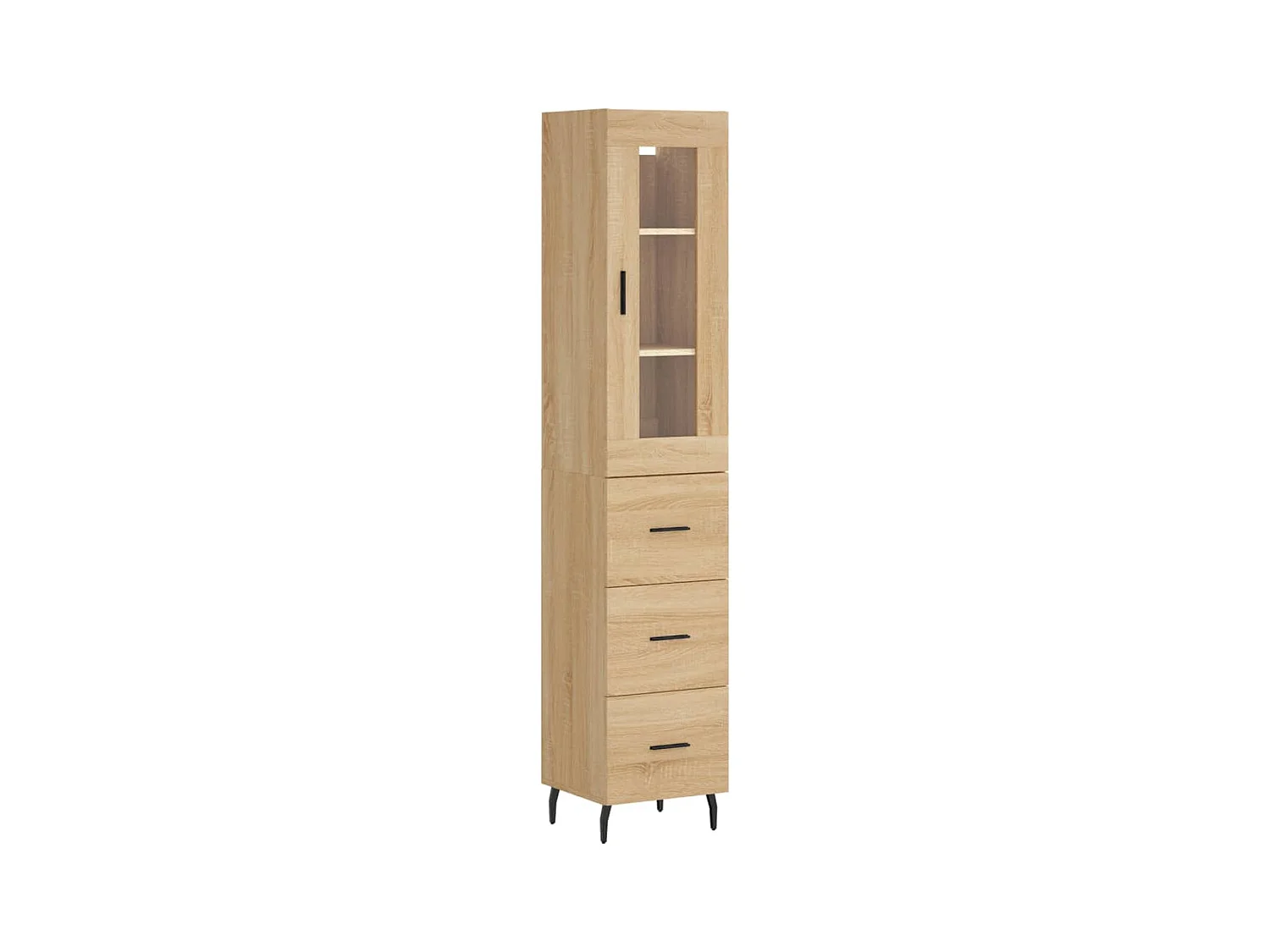Credenza alta in rovere Sonoma 34,5x34x180 cm Legno ingegnerizzato