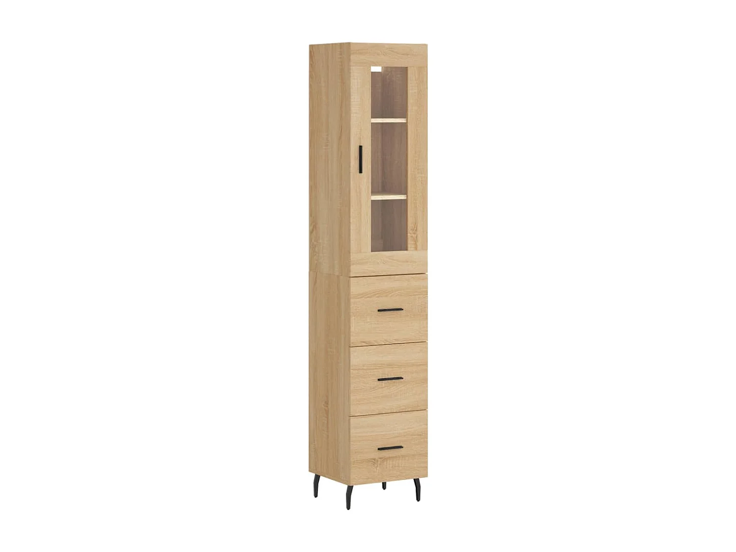 Buffet haut Chêne sonoma 34,5x34x180 cm Bois d'ingénierie