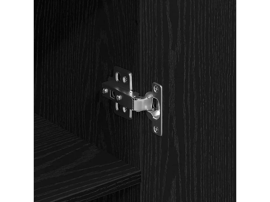 Credenza in rovere nero 69,5x34x90 cm Legno ricostituito