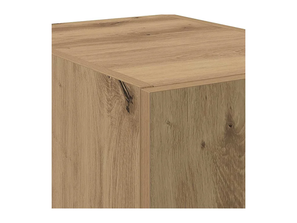 Buffet haut en chêne artisanal 40x42,5x185 cm en bois d'ingénierie