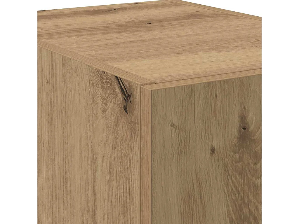 Buffet haut en chêne artisanal 40x42,5x185 cm en bois d'ingénierie