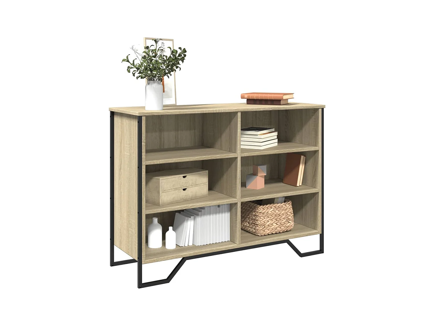 Buffet chêne sonoma 101x35,5x74,5 cm bois d'ingénierie