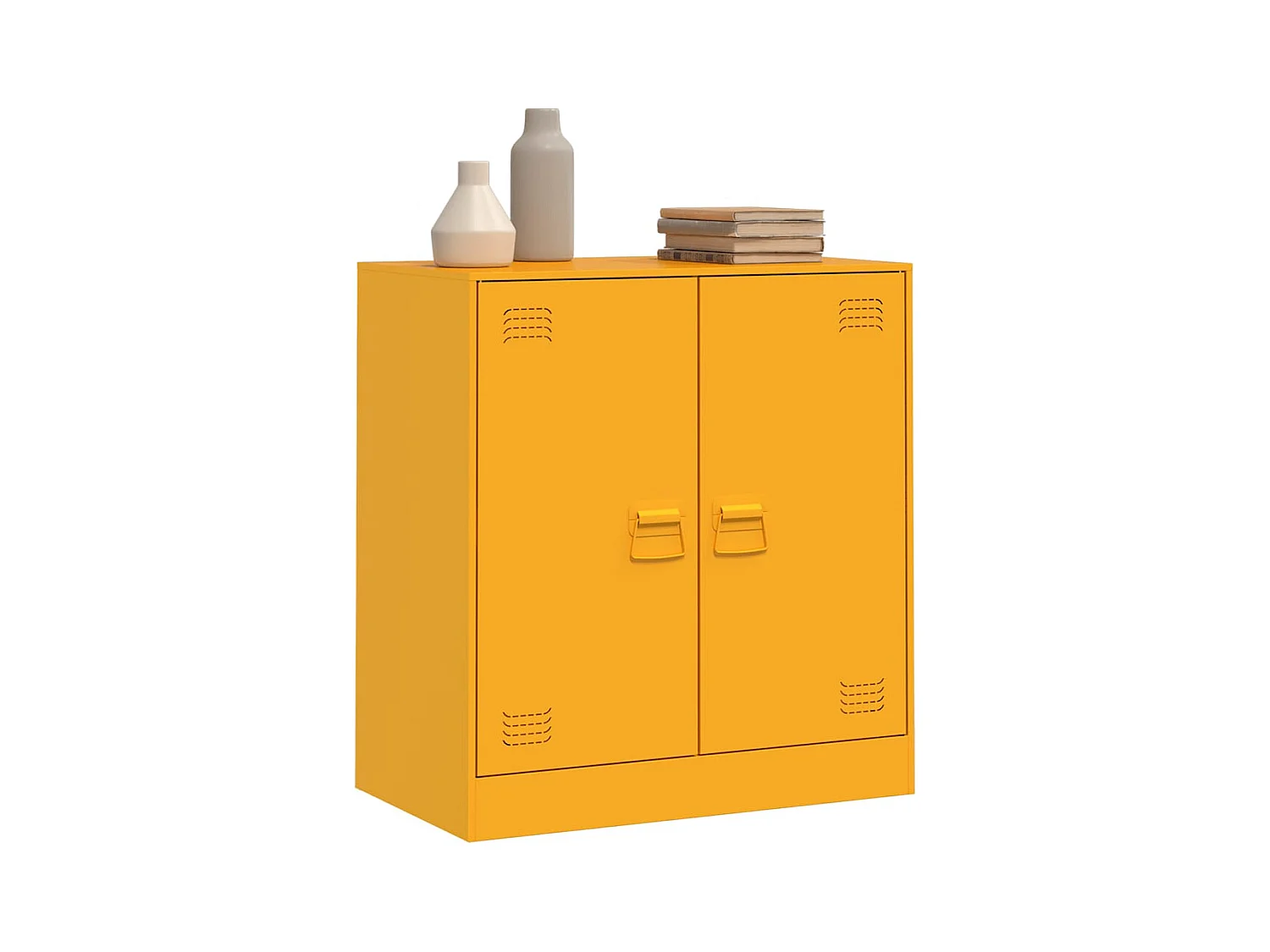 Buffet jaune moutarde 67x39x73 cm acier