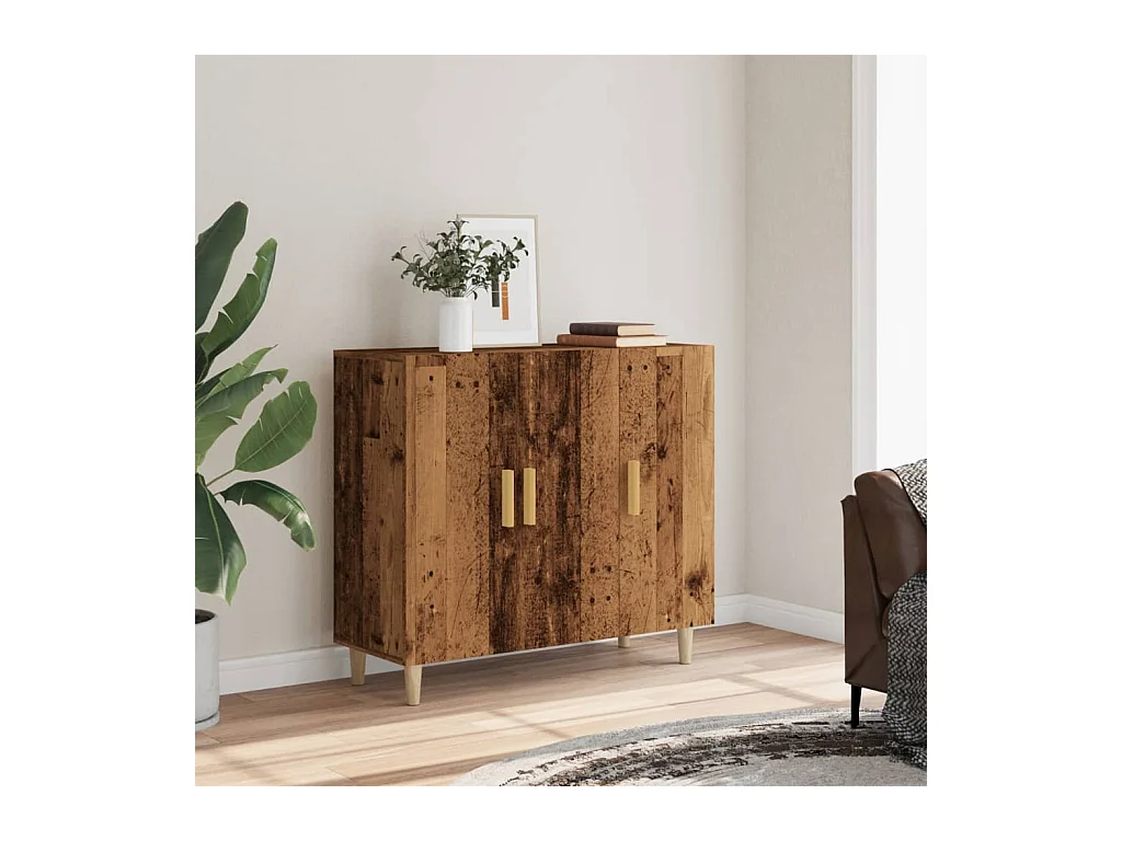 Credenza in legno antico 90x34x80 cm in legno ingegnerizzato