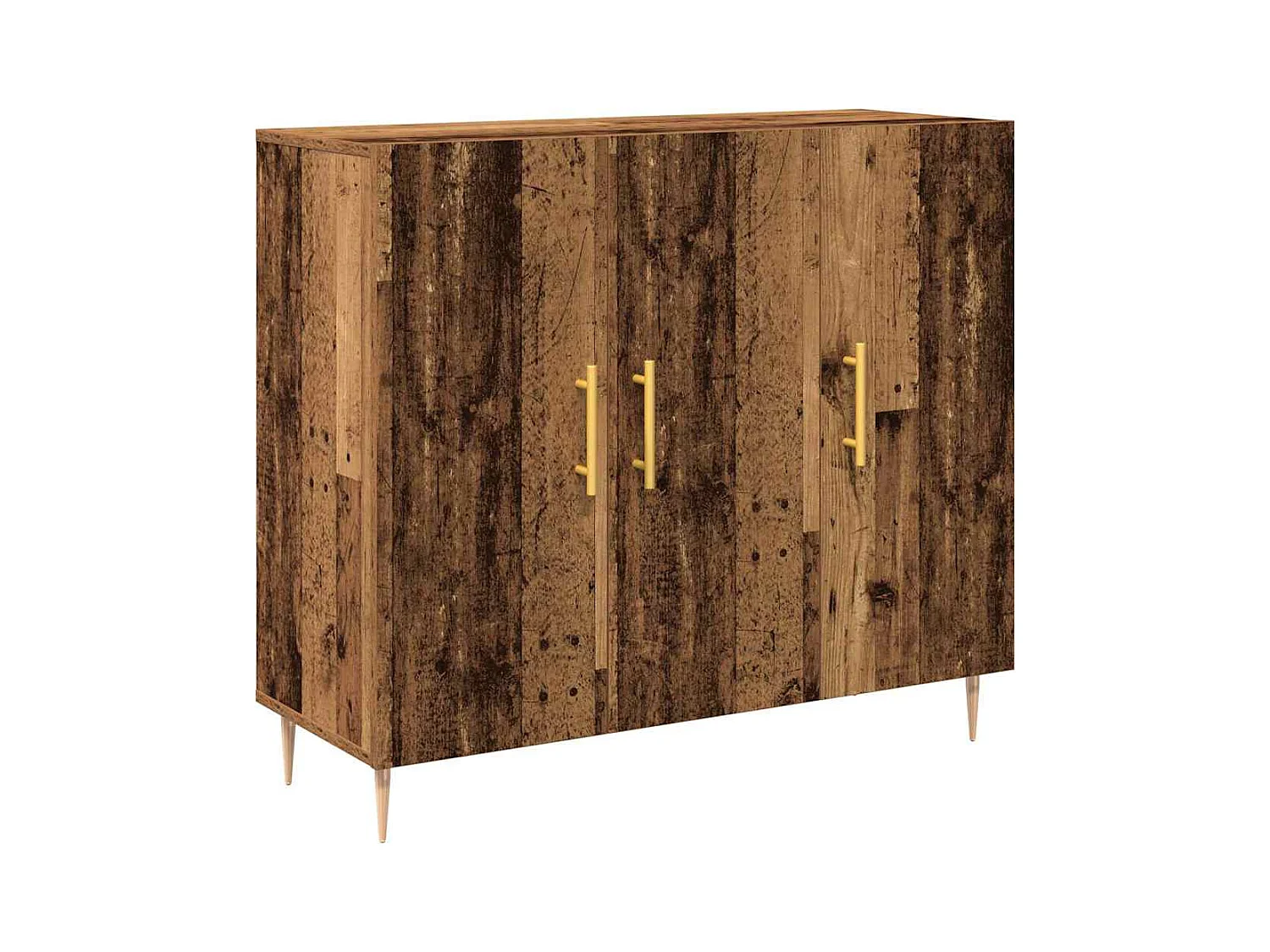 Buffet en Bois Ancien, 90x34x80 cm, Fabriqué en Bois Ingénierie