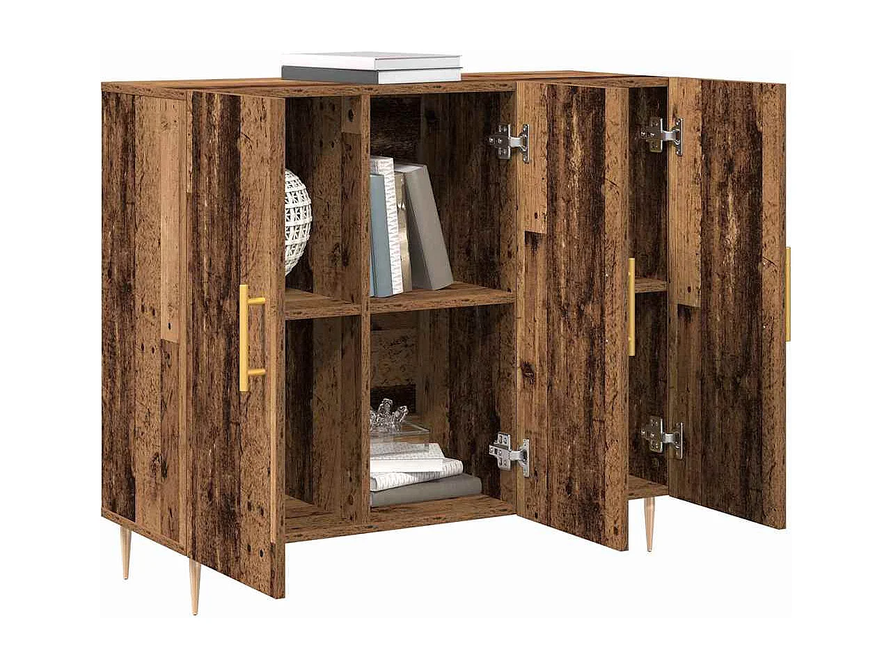 Antiek houten dressoir, 90x34x80 cm, gemaakt van bewerkt hout