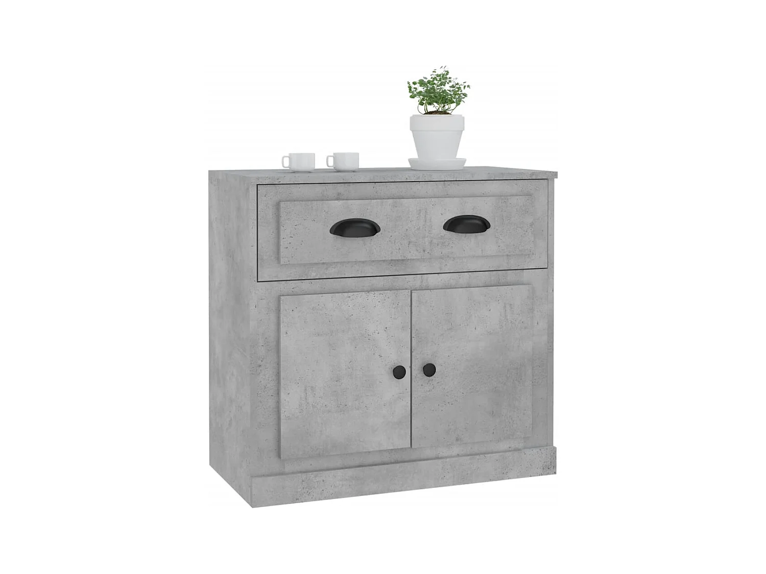 Buffet gris béton 70x35,5x67,5 cm bois d'ingénierie