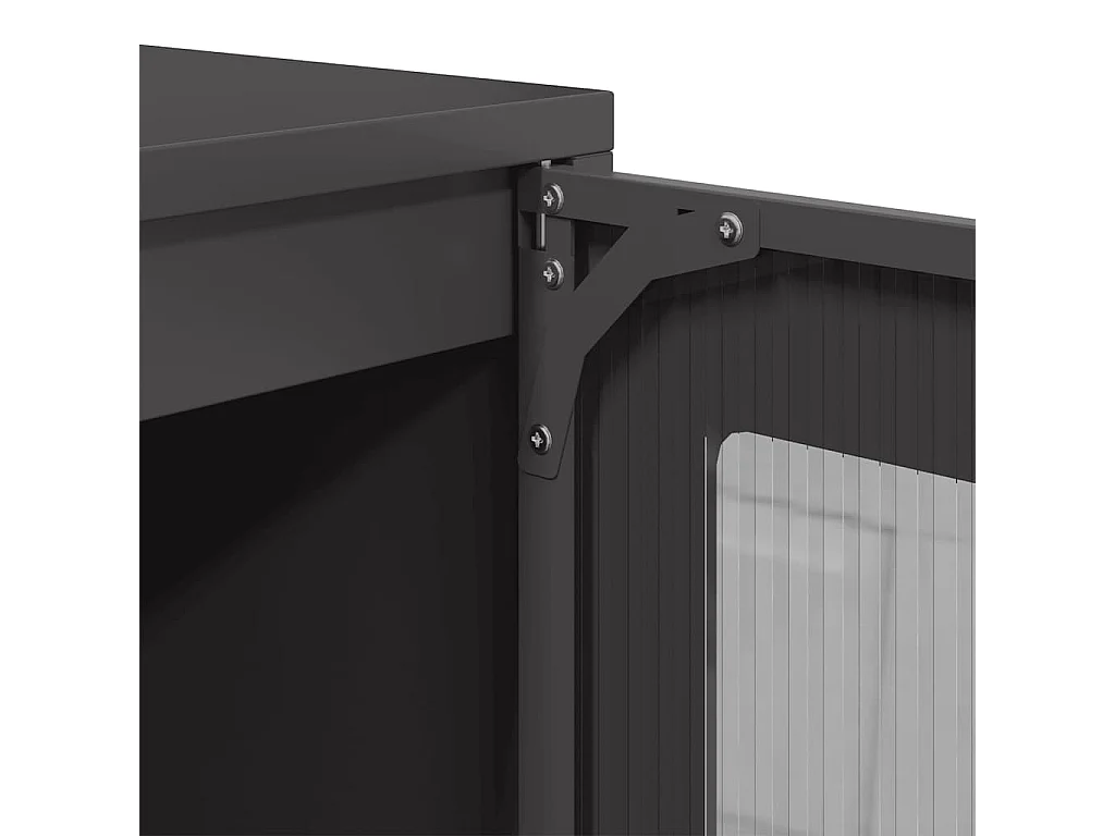 Buffet noir 100,5x39x107 cm acier laminé à froid