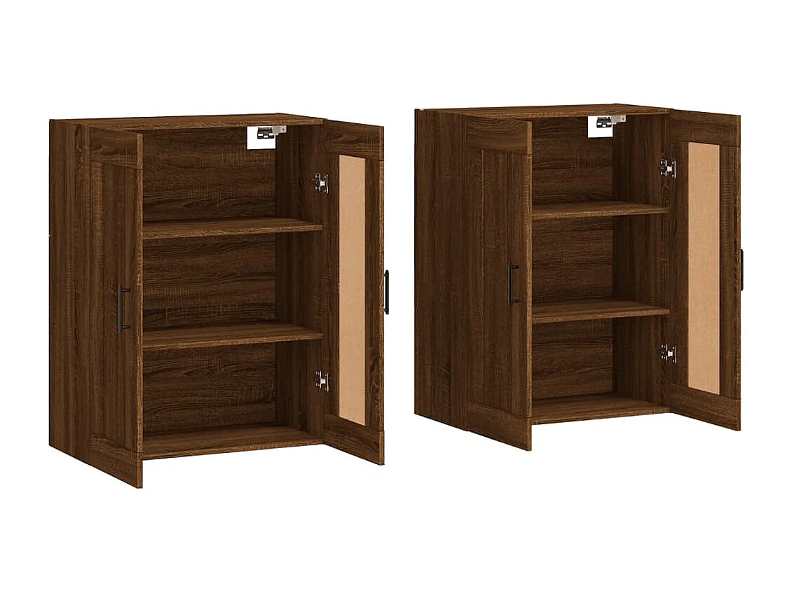 pensili in legno ingegnerizzato color rovere marrone