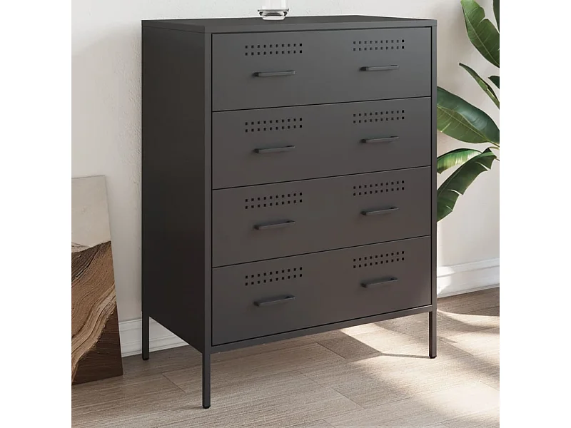 Schwarzes Sideboard 68x39x89 cm Stahl