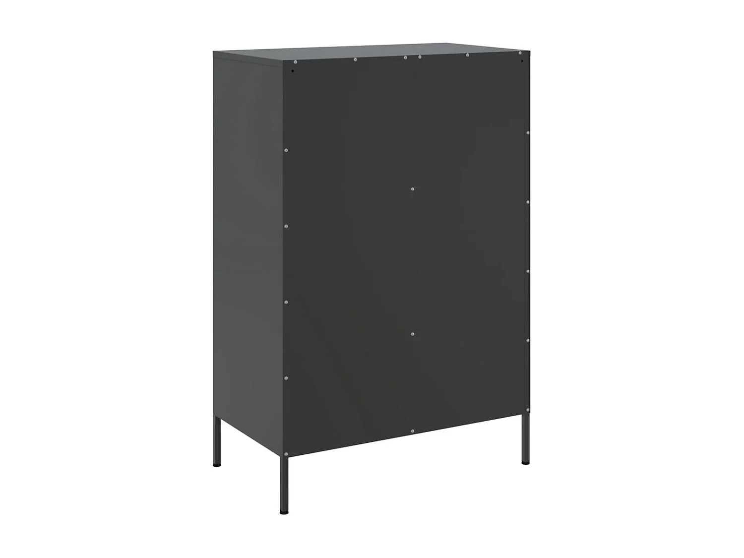 Buffet haut noir 68x39x101,5 cm acier