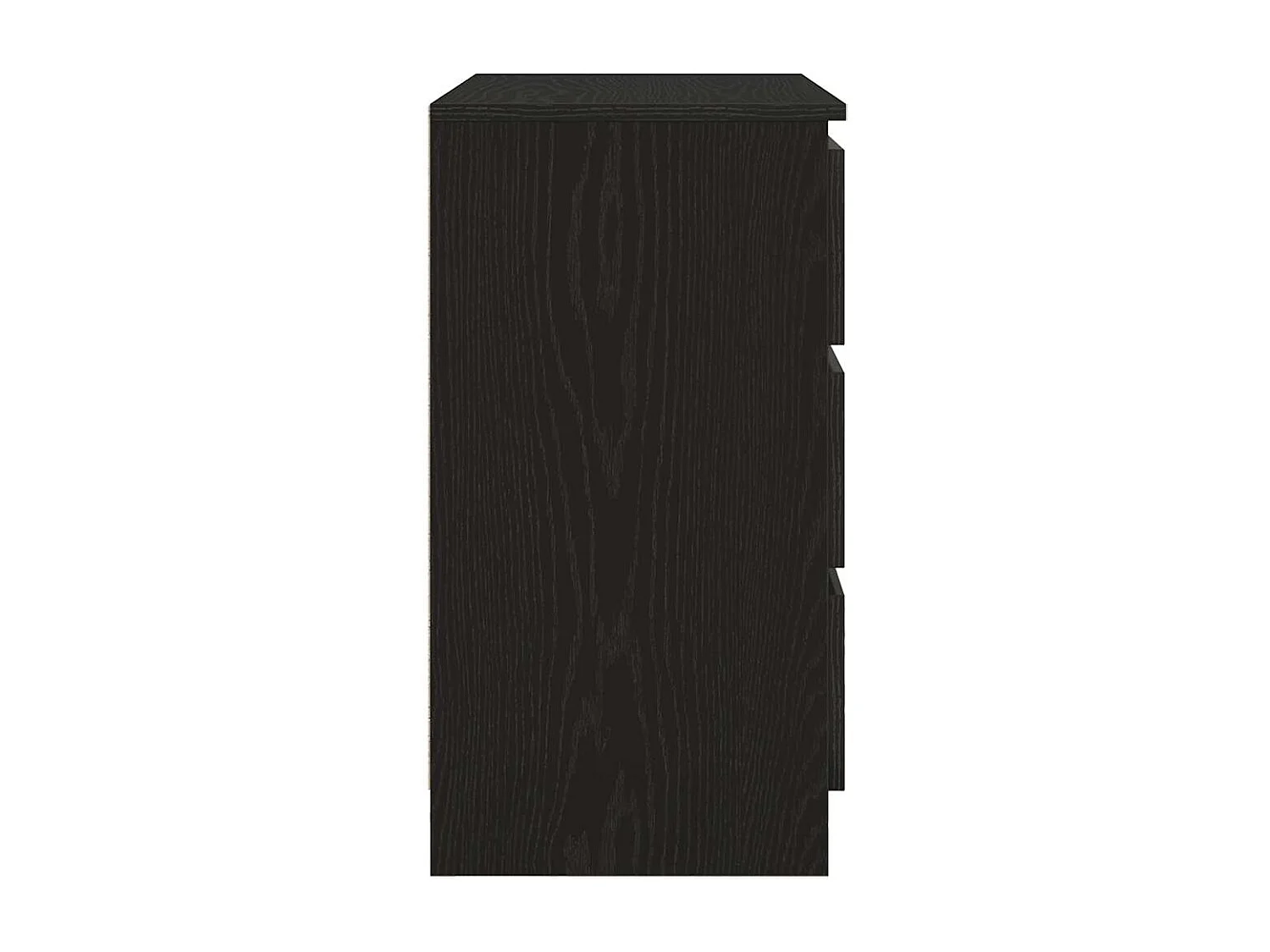 Buffet avec tiroir chêne noir 71x35x65 cm bois d'ingénierie