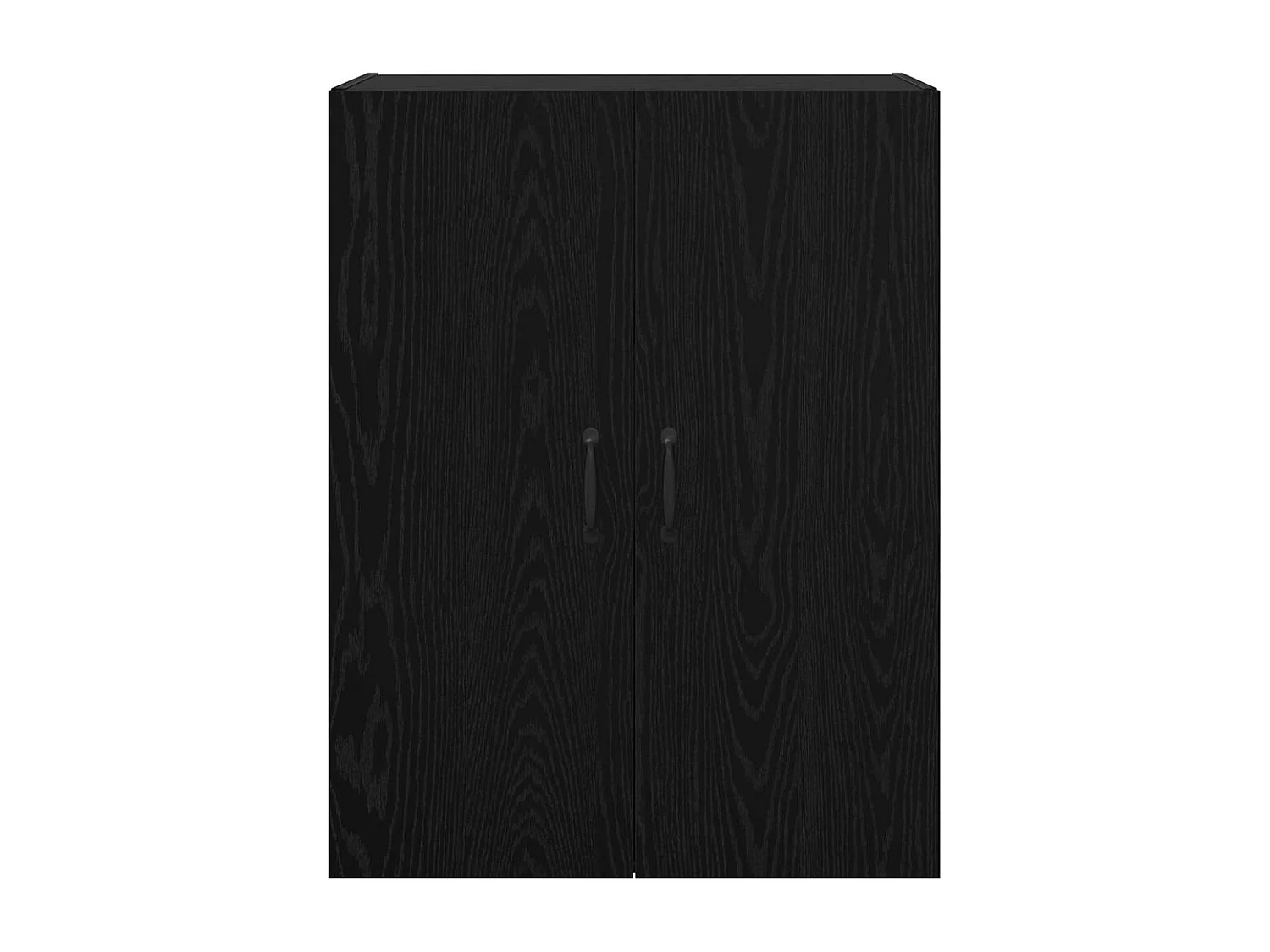 Hängeschrank mit Regal Wandmontage mit Tür Eiche schwarz 69,5 x 34 x 90 cm