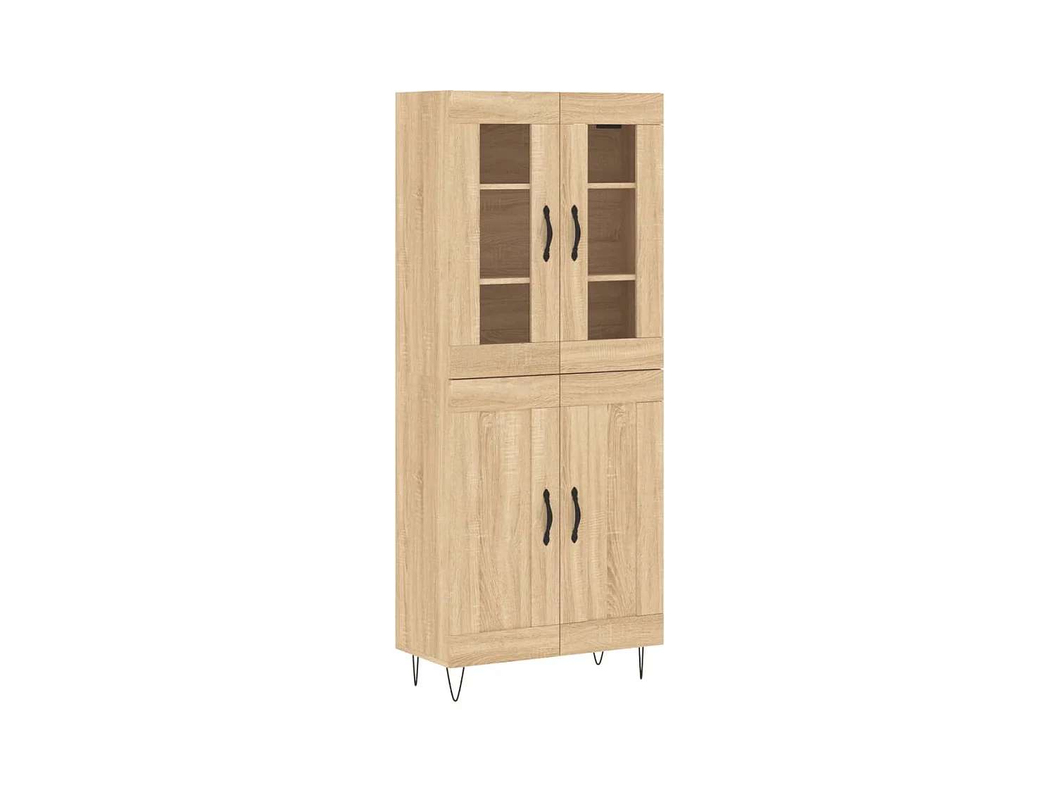 Hoog dressoir Sonoma eiken 69,5x34x180 cm Technisch hout