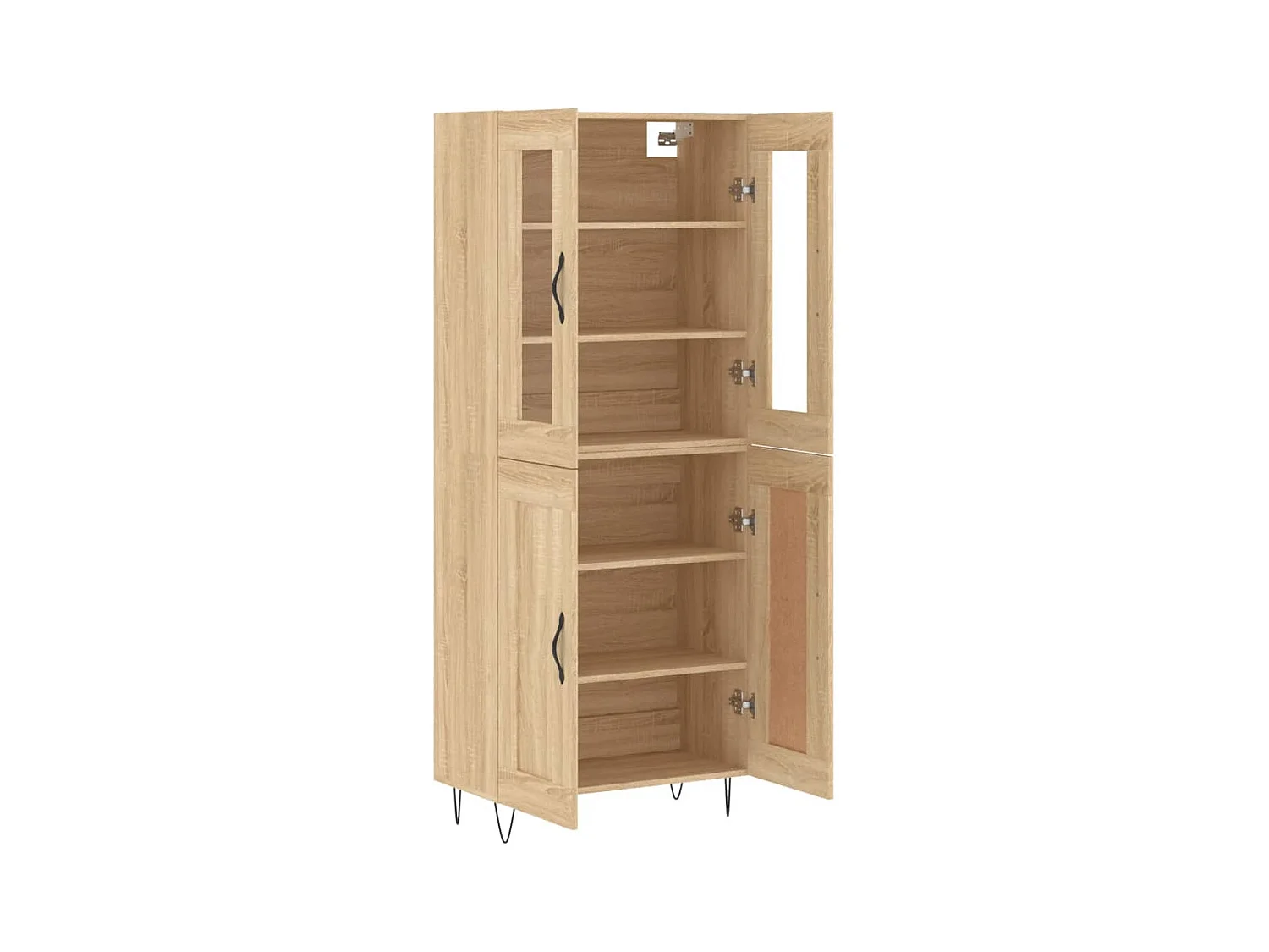 Hoog dressoir Sonoma eiken 69,5x34x180 cm Technisch hout