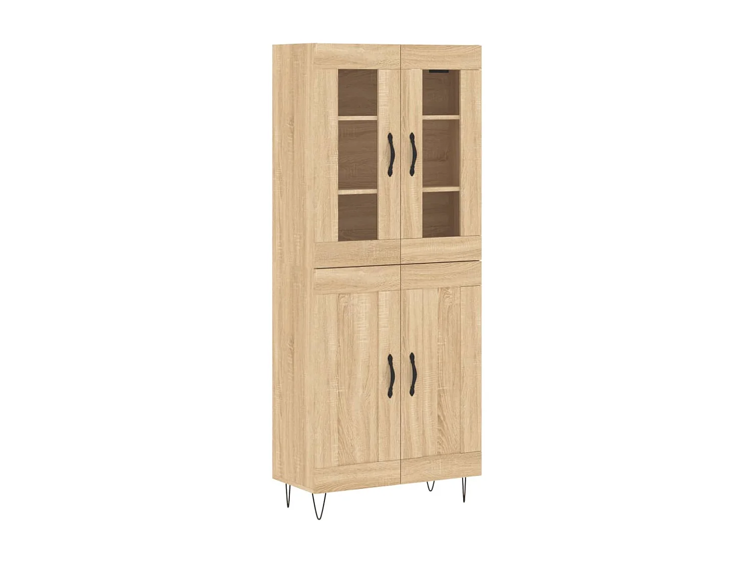 Hoog dressoir Sonoma eiken 69,5x34x180 cm Technisch hout