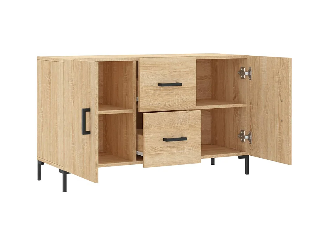 Buffet chêne sonoma 100x36x60 cm bois d'ingénierie