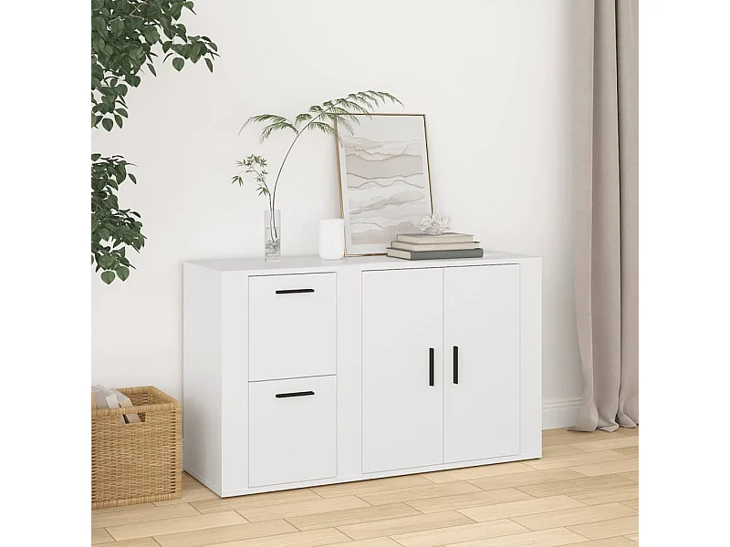 Buffet Blanc 100x33x59,5 cm Bois d'ingénierie