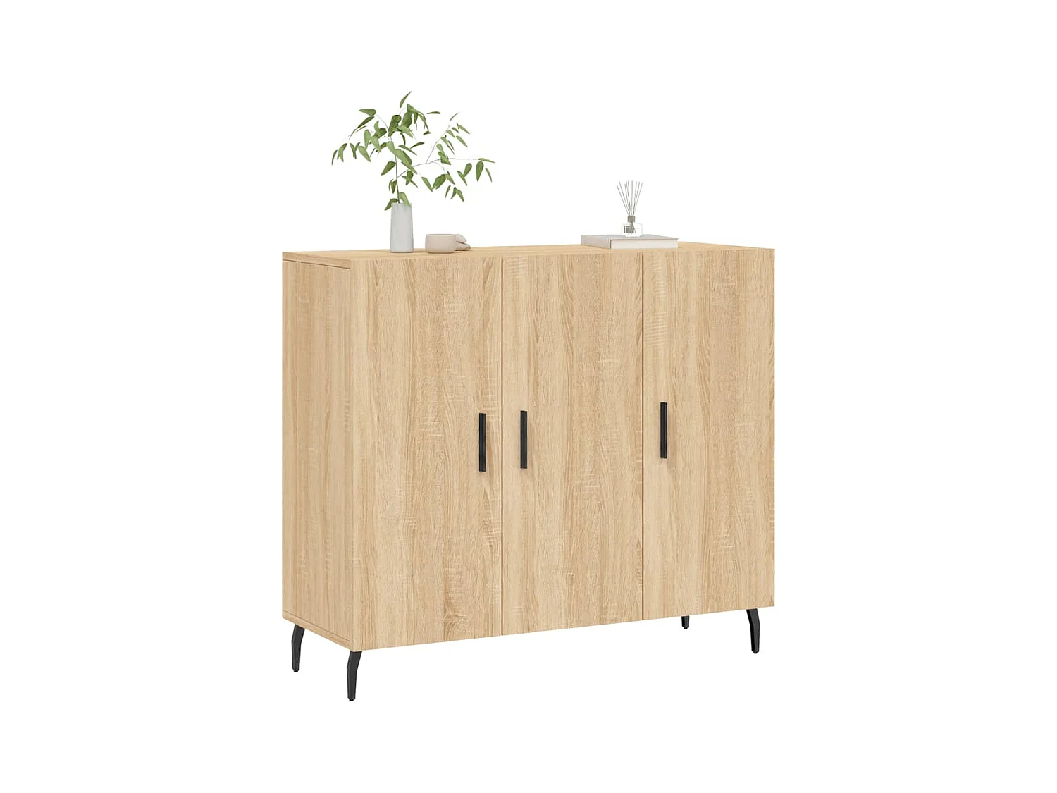 Credenza in rovere Sonoma 90x34x80 cm in legno ingegnerizzato