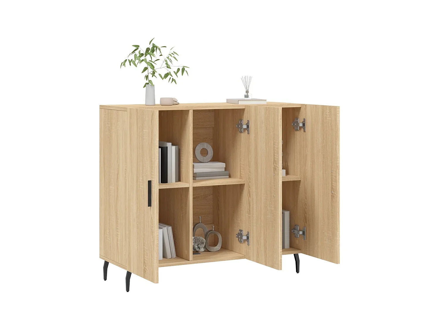 Credenza in rovere Sonoma 90x34x80 cm in legno ingegnerizzato