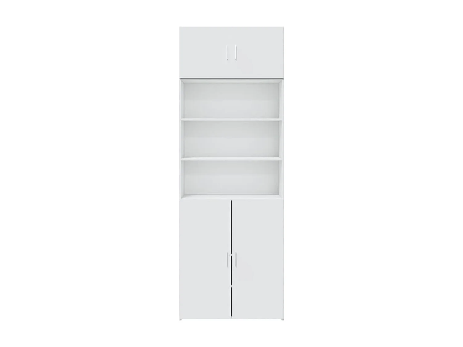 Armoire de rangement blanc 80x42,5x225 cm bois d'ingénierie