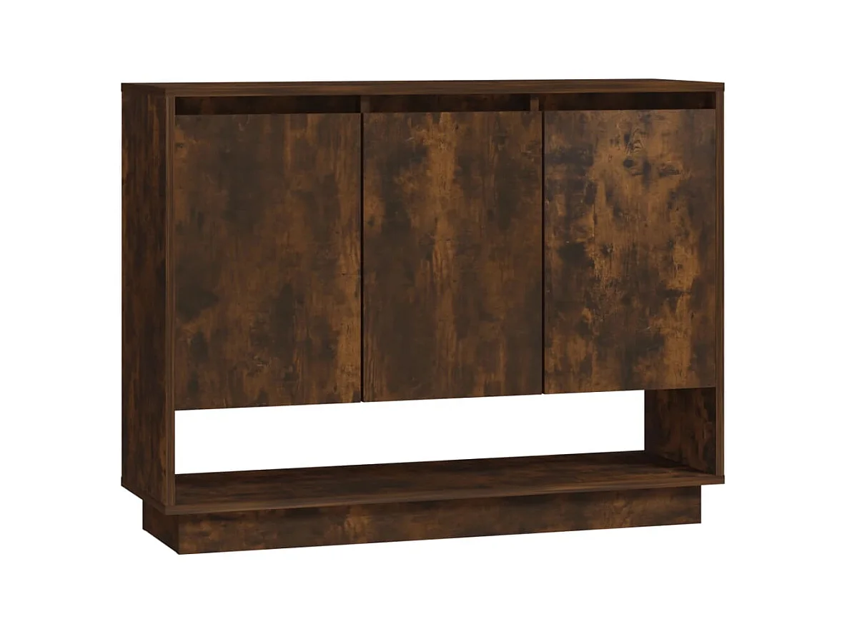 Credenza in rovere affumicato 97x31x75 cm in legno ingegnerizzato