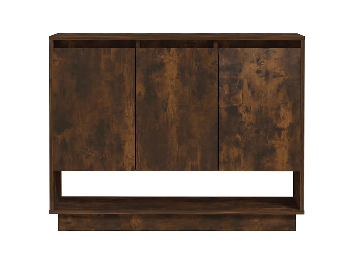 Credenza in rovere affumicato 97x31x75 cm in legno ingegnerizzato