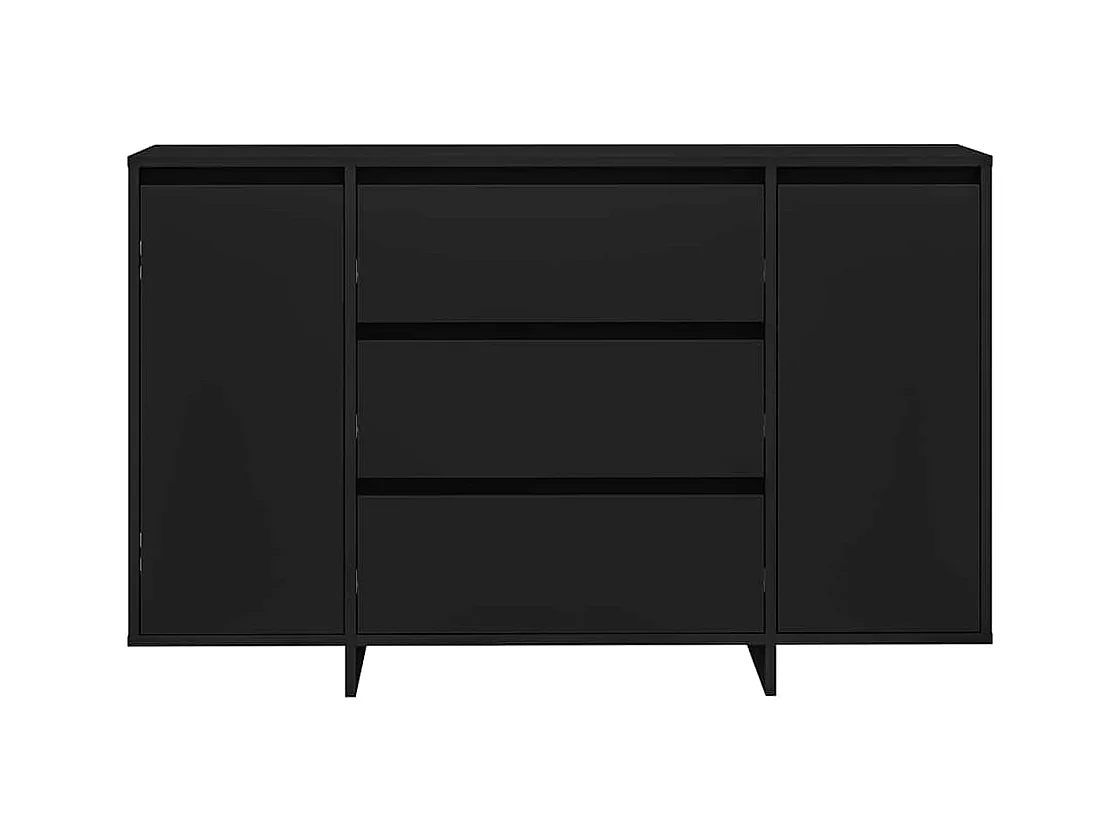 Buffet Noir 120x41x75 cm en bois d'ingénierie