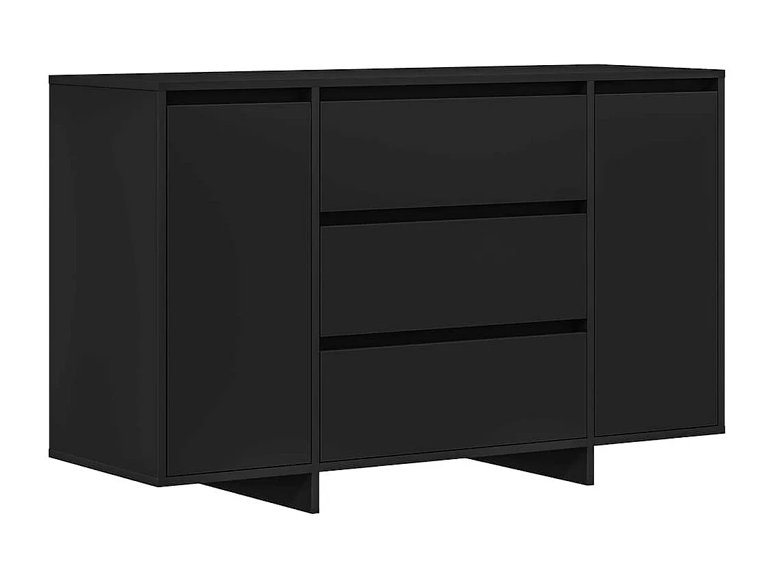 Buffet Noir 120x41x75 cm en bois d'ingénierie
