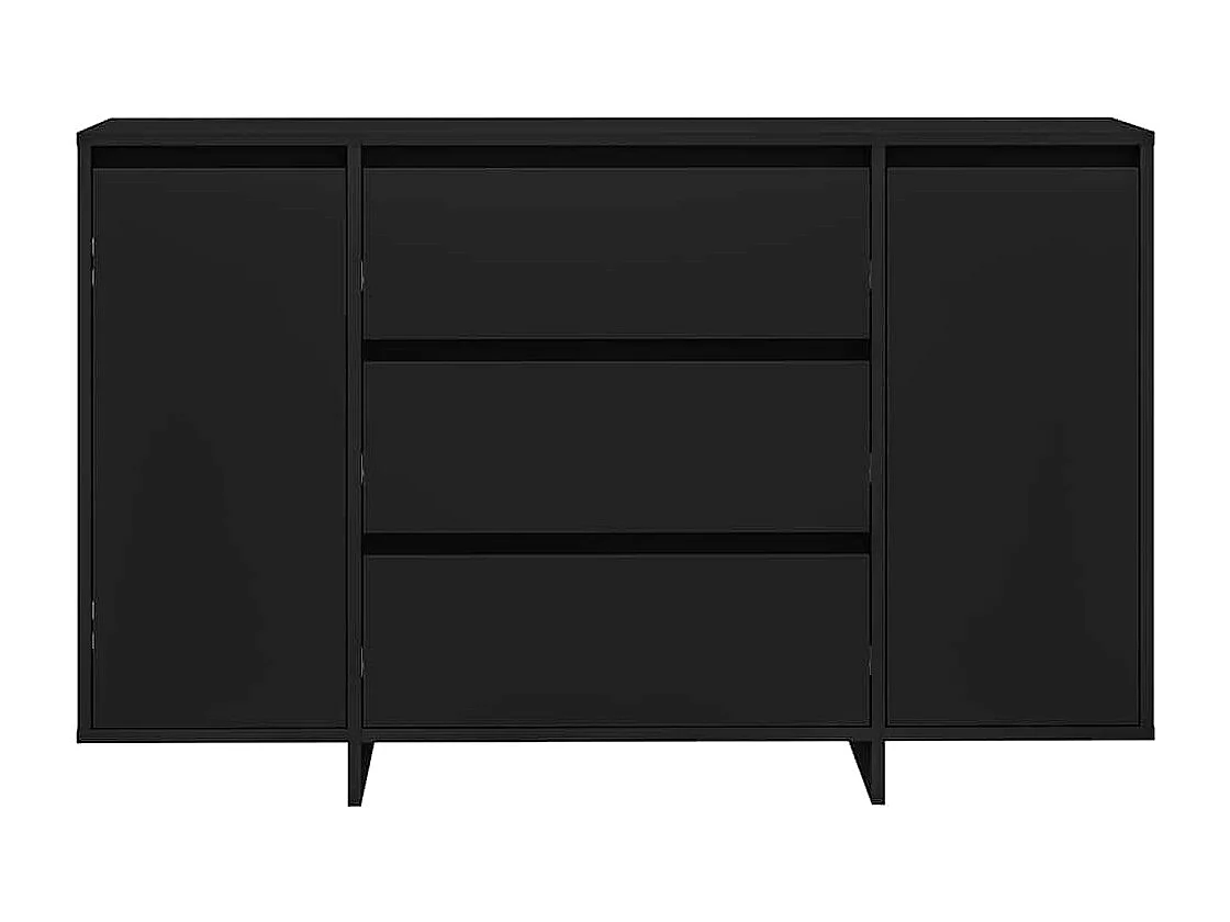 Buffet Noir 120x41x75 cm en bois d'ingénierie