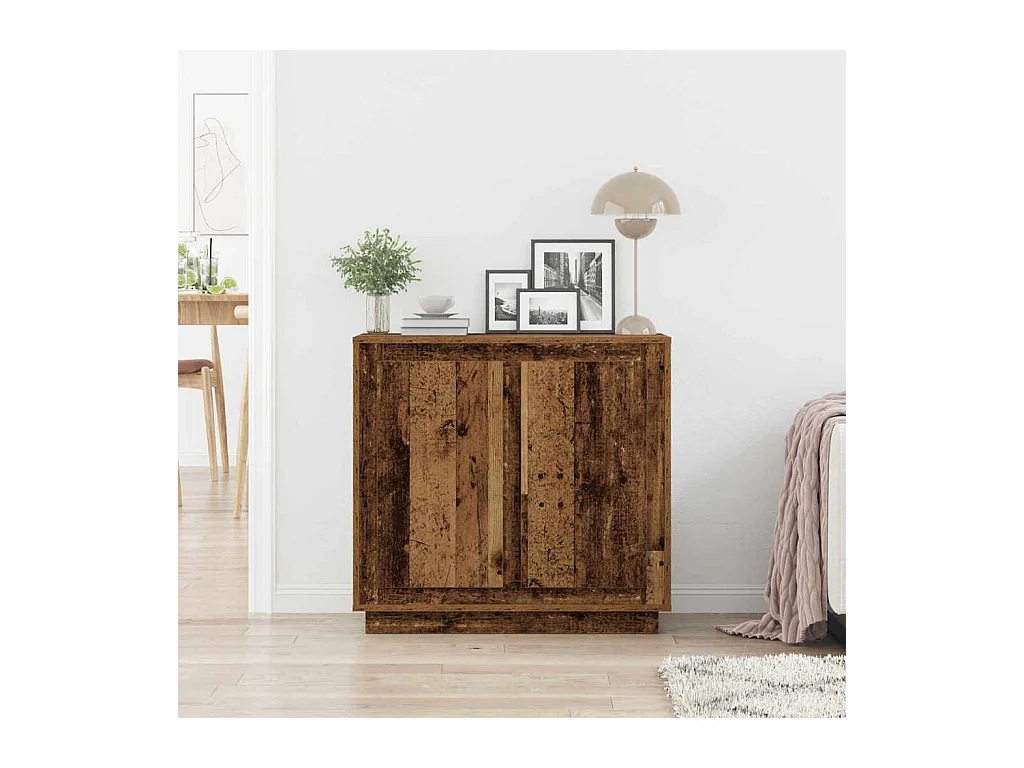 Buffet en bois ancien 80x34x75 cm Bois d'ingénierie